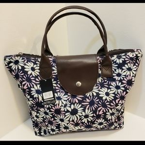 INTRIGUE: EXPANDABLE FLORAL HANDBAG: NEW